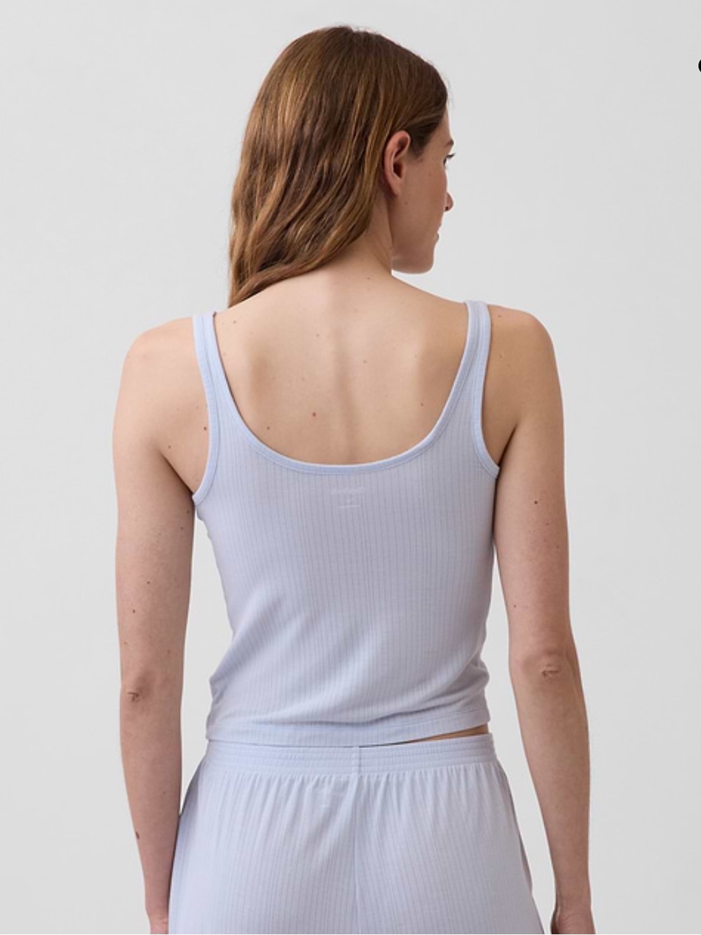 GAP Light Blue Ribbed Tank - Picture 2 of 3